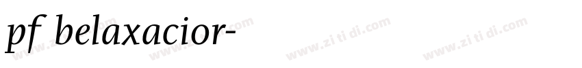 pf belaxacior字体转换